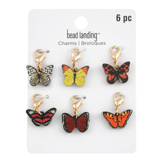 Wood Butterfly Charms by Bead Landing™